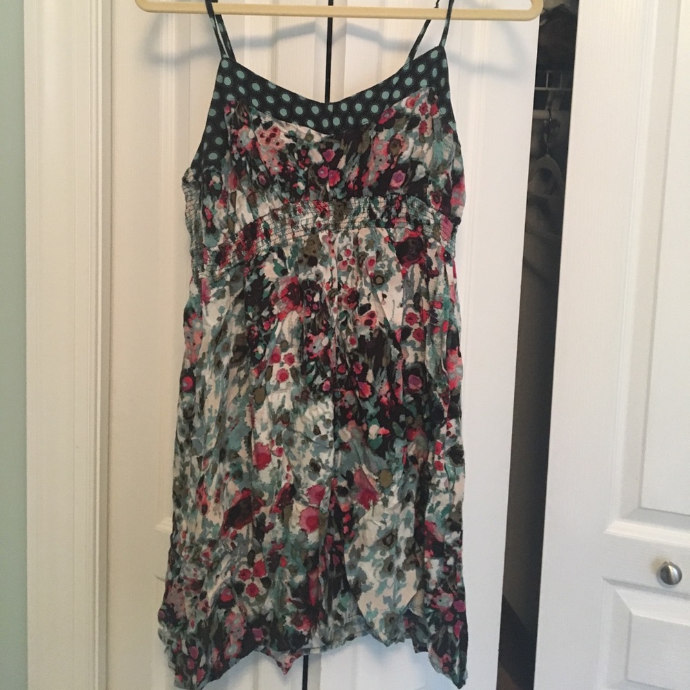 Floral mini dress.  Size L