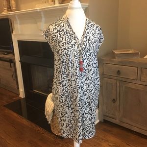 Navy and White J crew dress