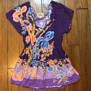 Anthropologie floral top by Deletta