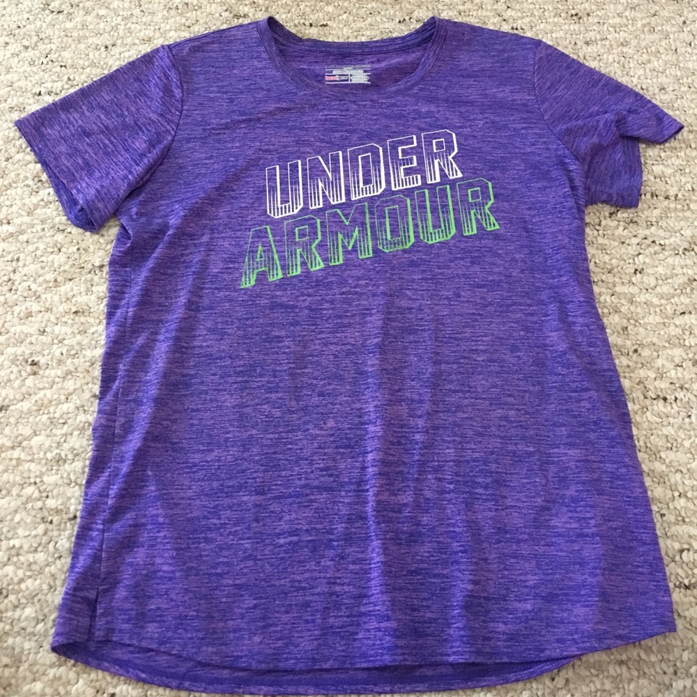 Purple Under Armour shirt