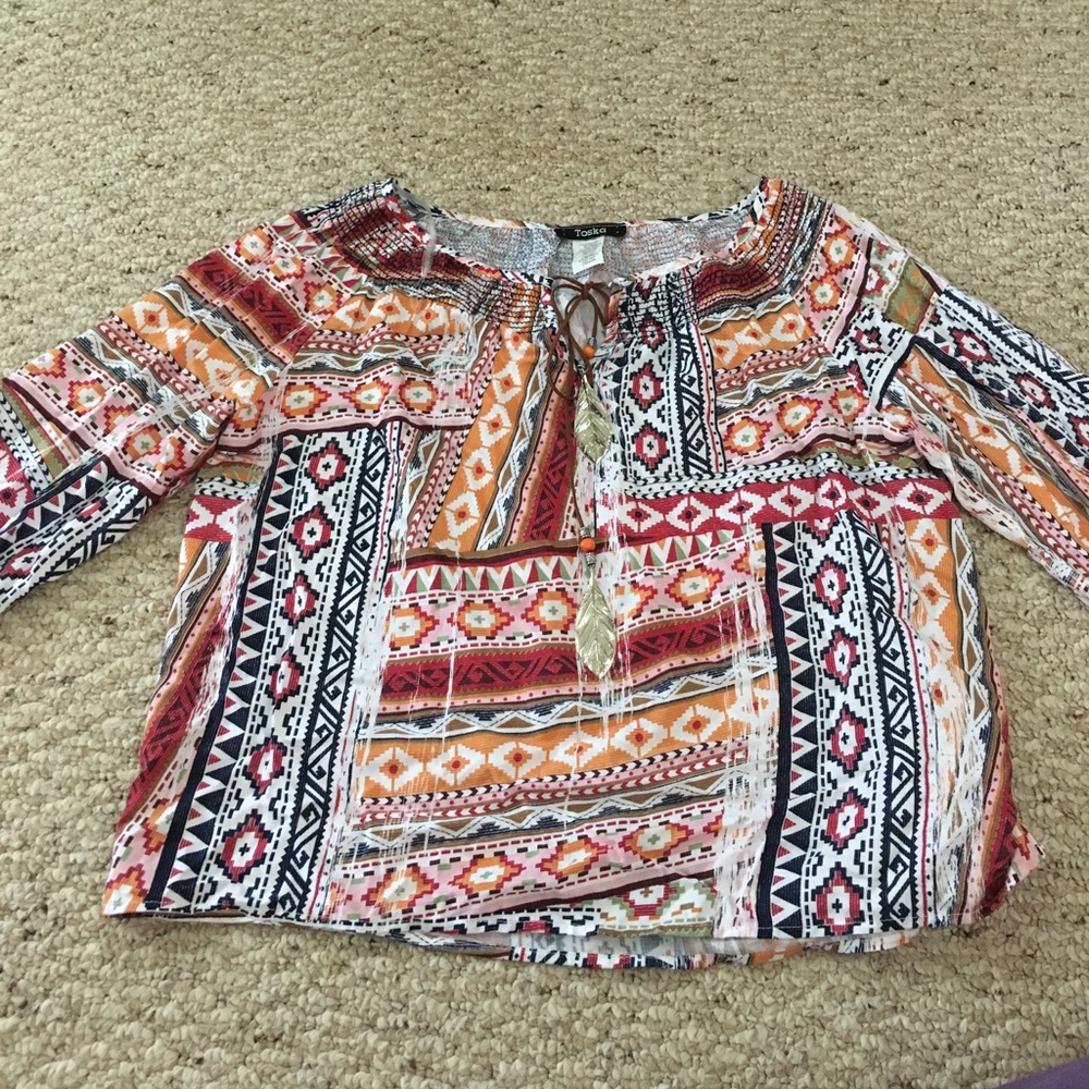 Tribal pattern blouse
