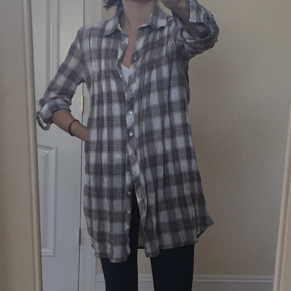 ❌❌❌❌❌Light weight cotton Zara basic button down - Picture 3 of 4