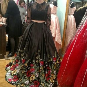 Two piece prom dress