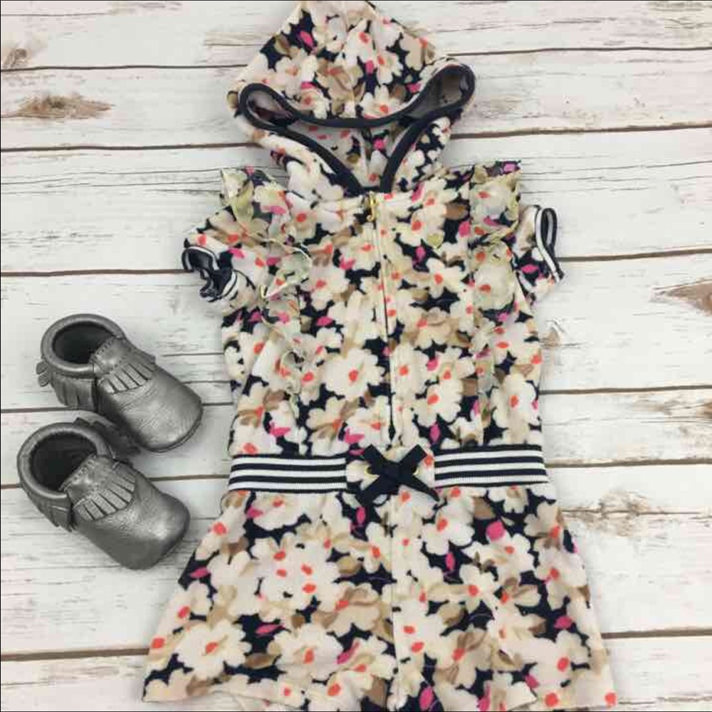 Juicy baby girl zip up romper or swim cover up