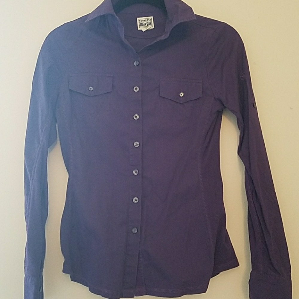 Converse purple shirt