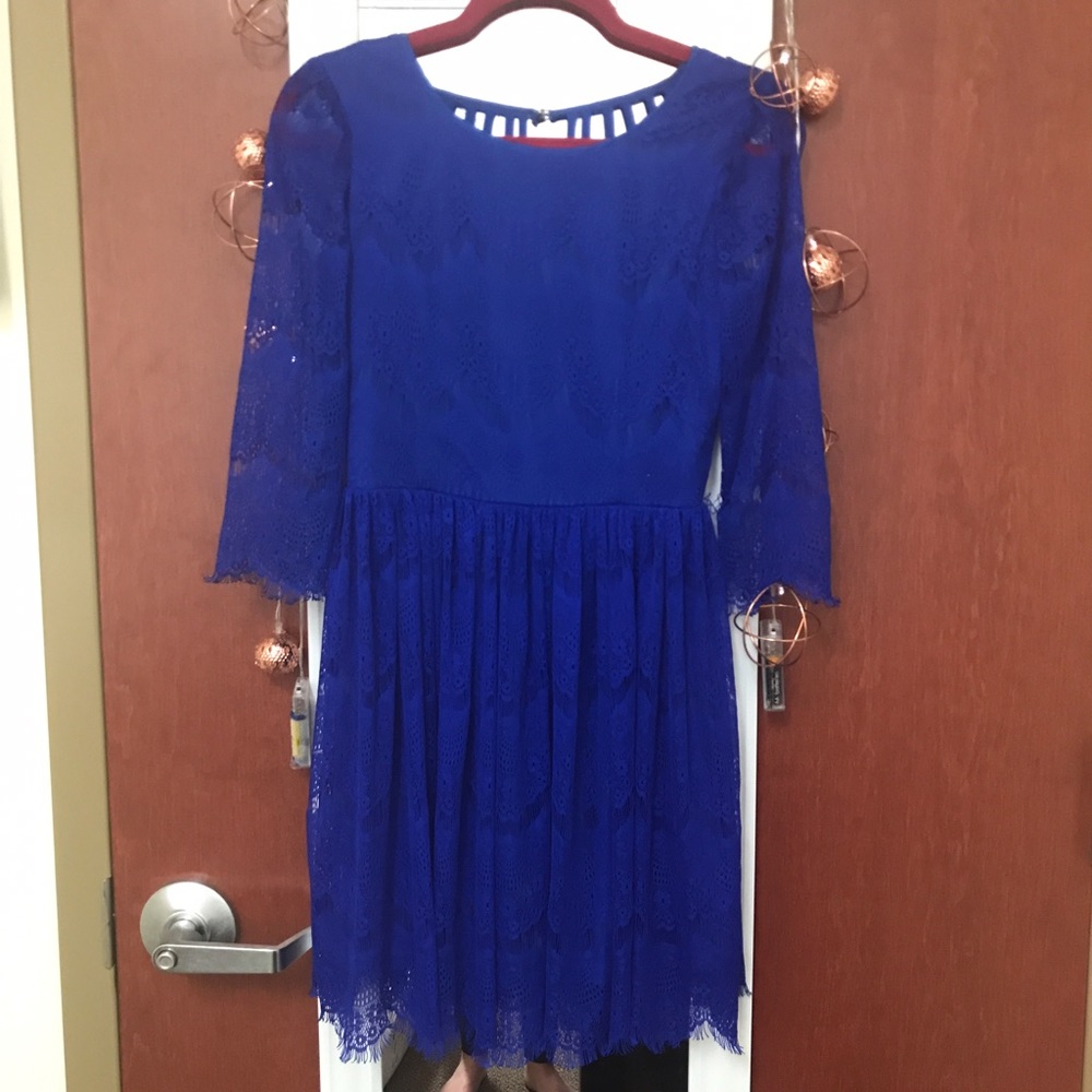 Blue lace dress