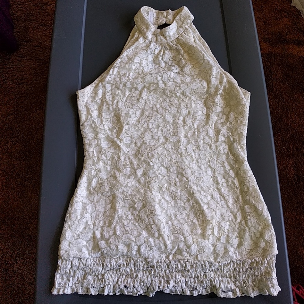Cream and gold top