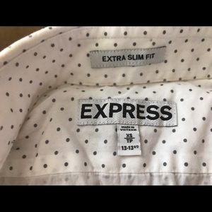 Express shirt white with gray dots