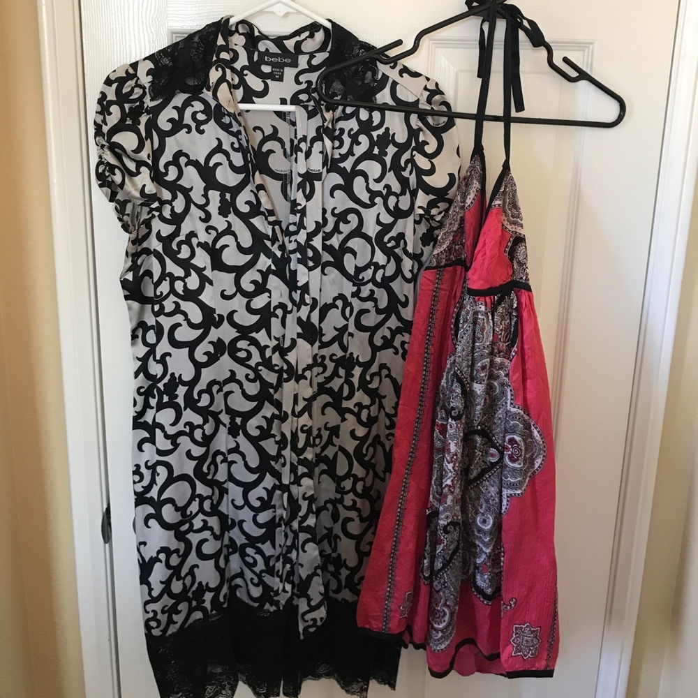 Lot of 2 Bebe dresses.  Size M.