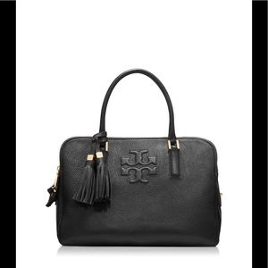 Tory Burch Thea Triple Zip Black Purse Bag Satchel