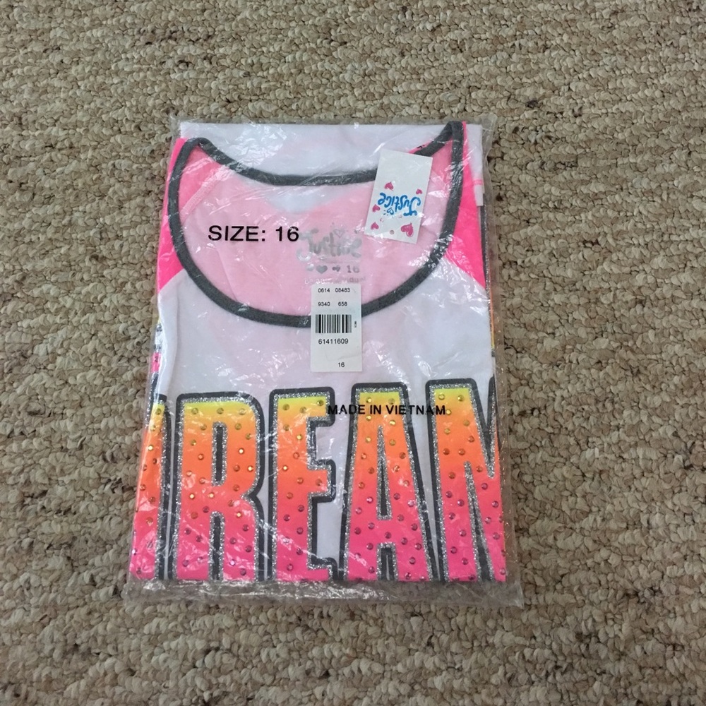 White with pink sleeves kids shirt