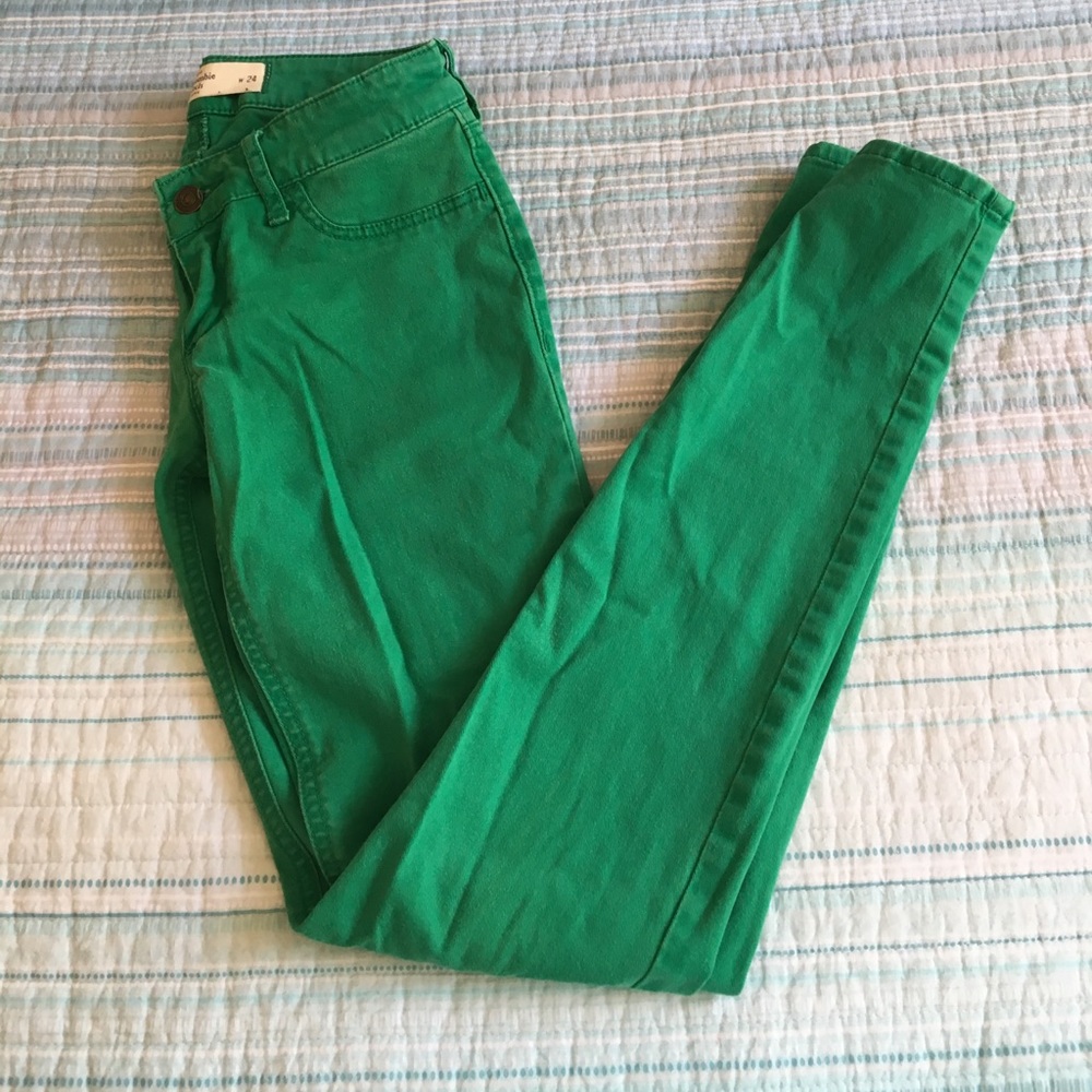 Green Abercrombie and Fitch jeans