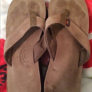Good used condition Large Rainbow flip flops