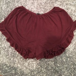 Brandy Melville maroon soft shorts