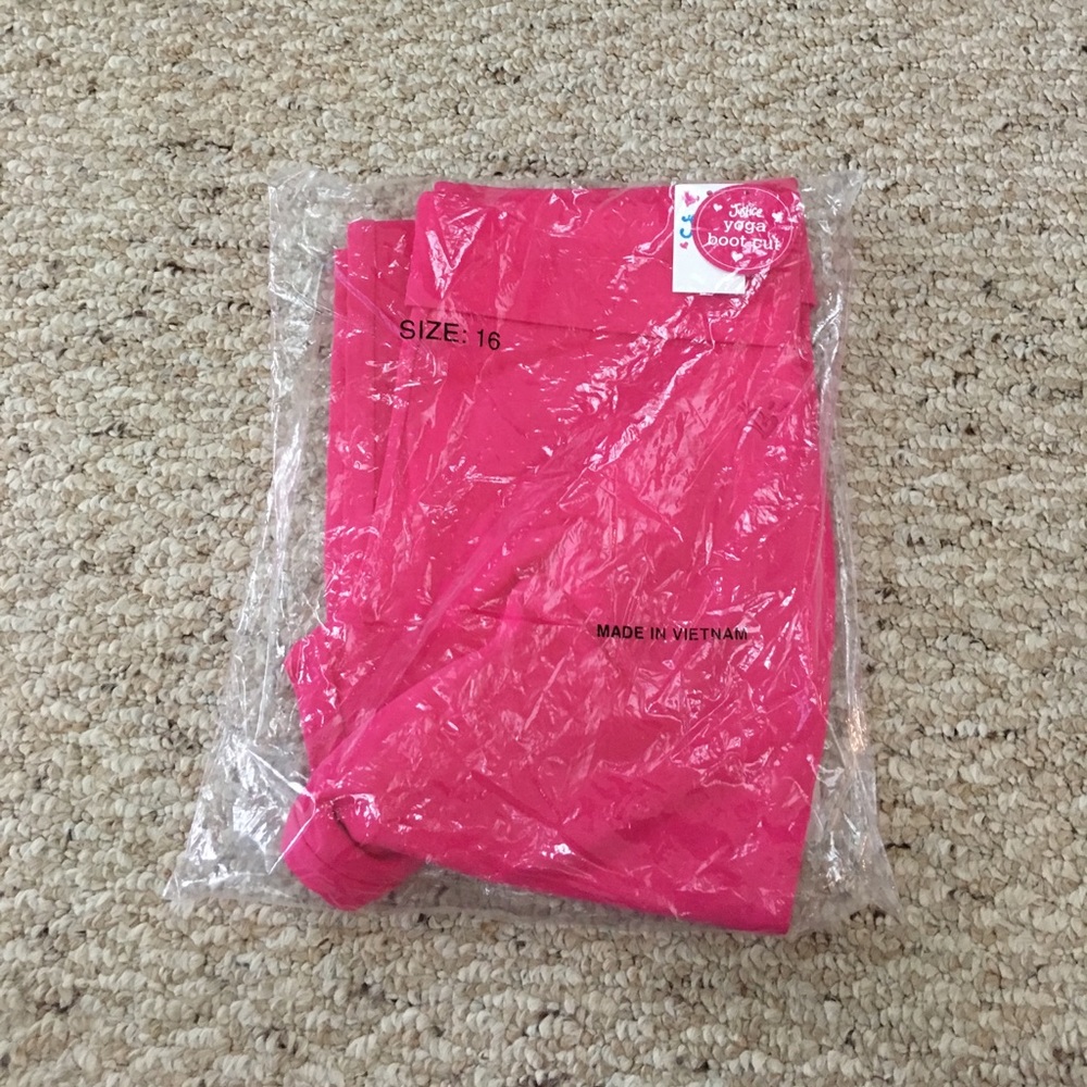 Pink justice yoga boot-cut