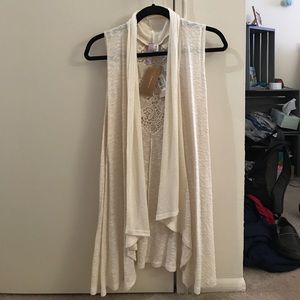 Francesca's Lace Detail Vest