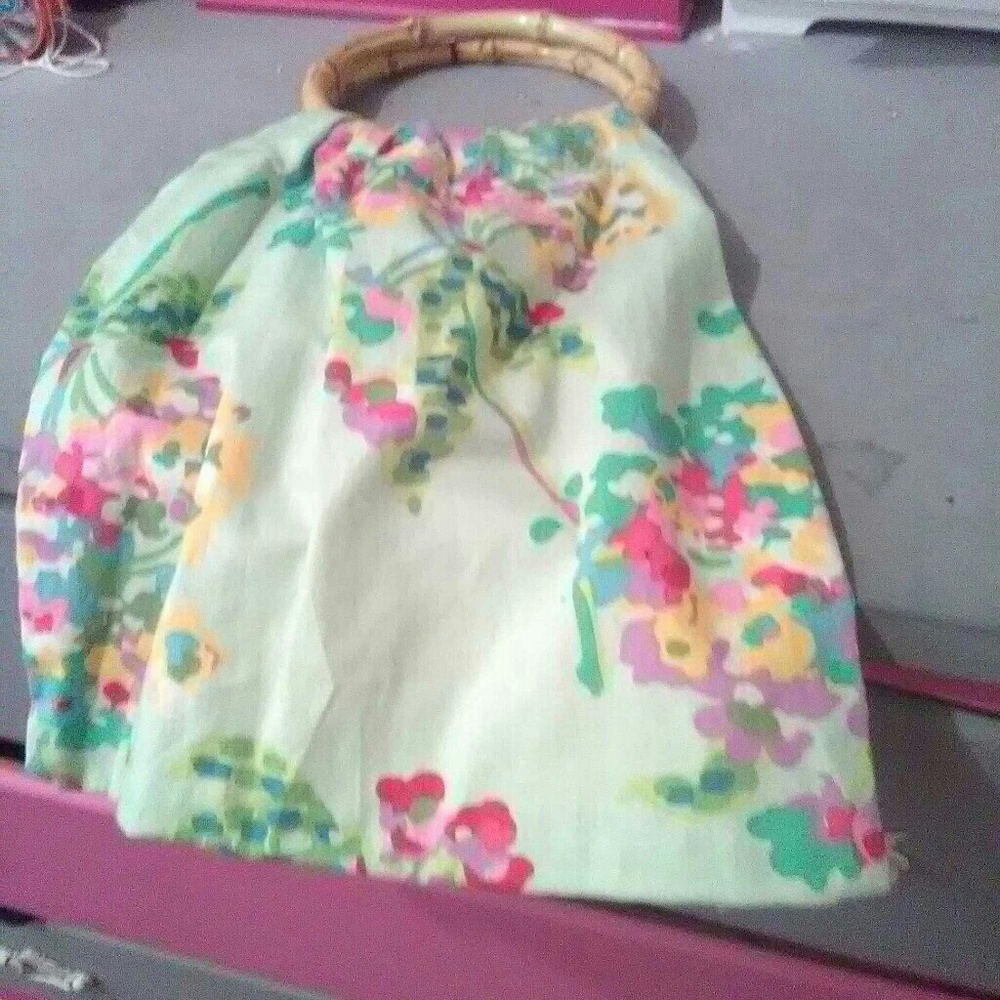 Green Floran Patterned purse
