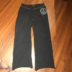 Lucky Brand Peace Navy sweats cut bottom Small