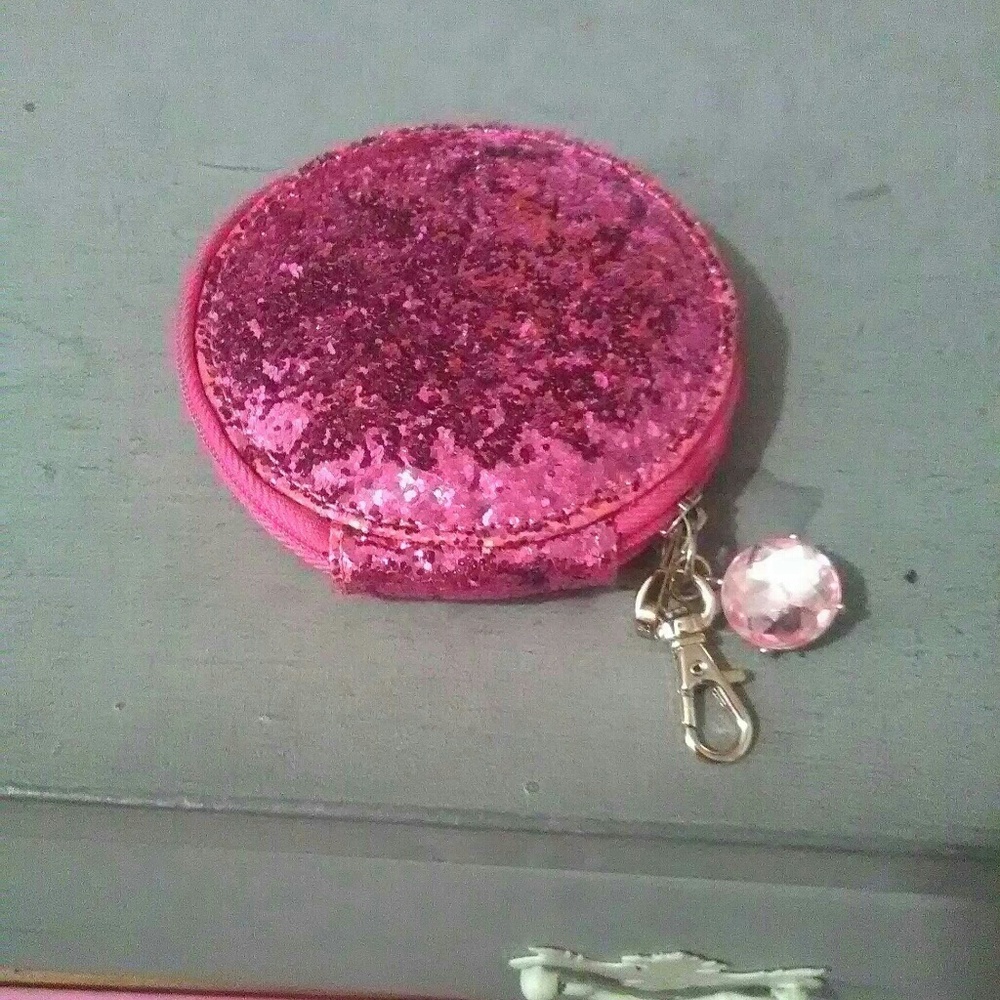 Glitter pink wallet