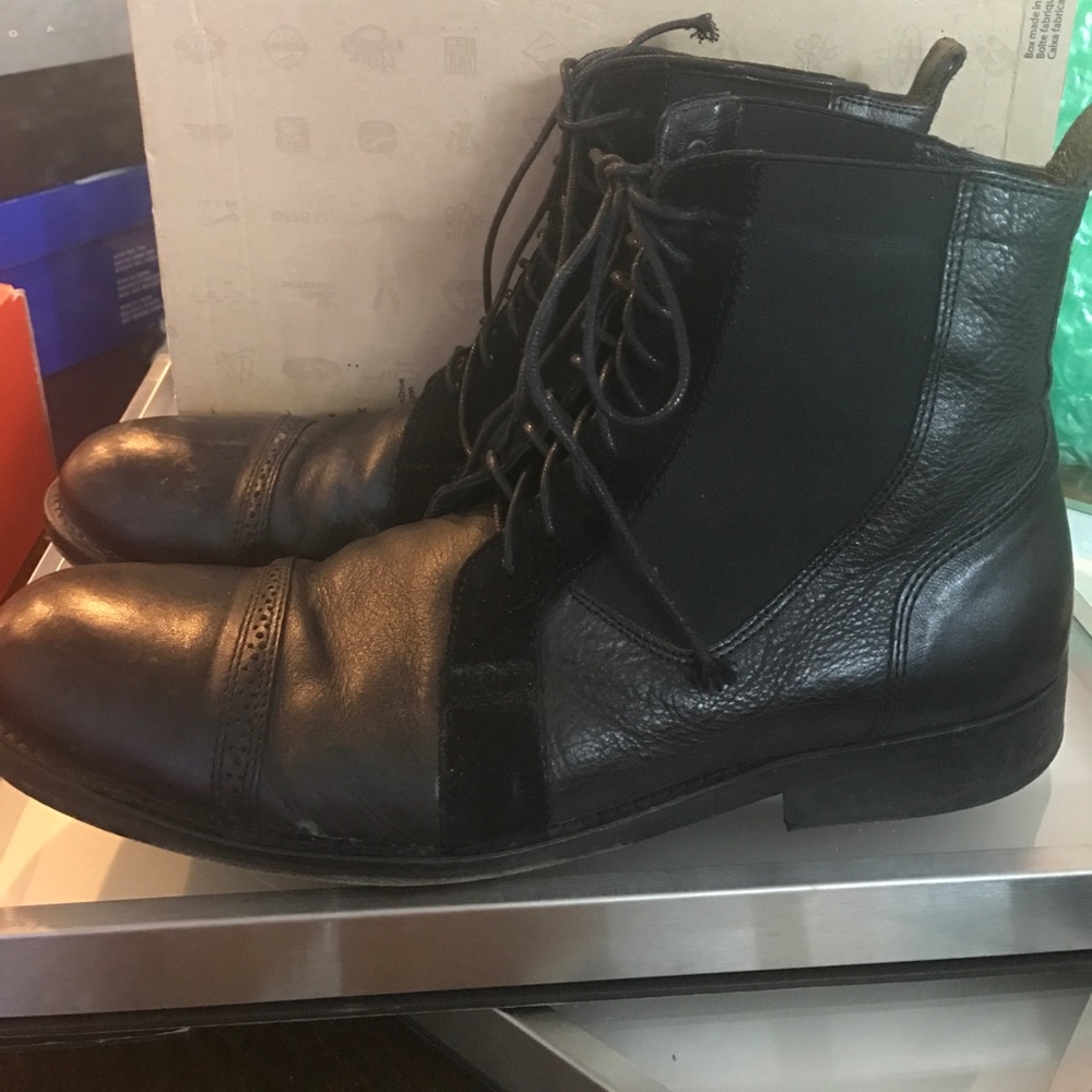 J. Lindeberg men's black boots
