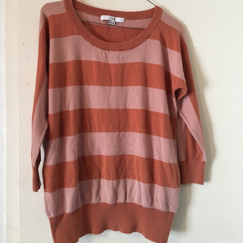 Striped orange/pink sweater