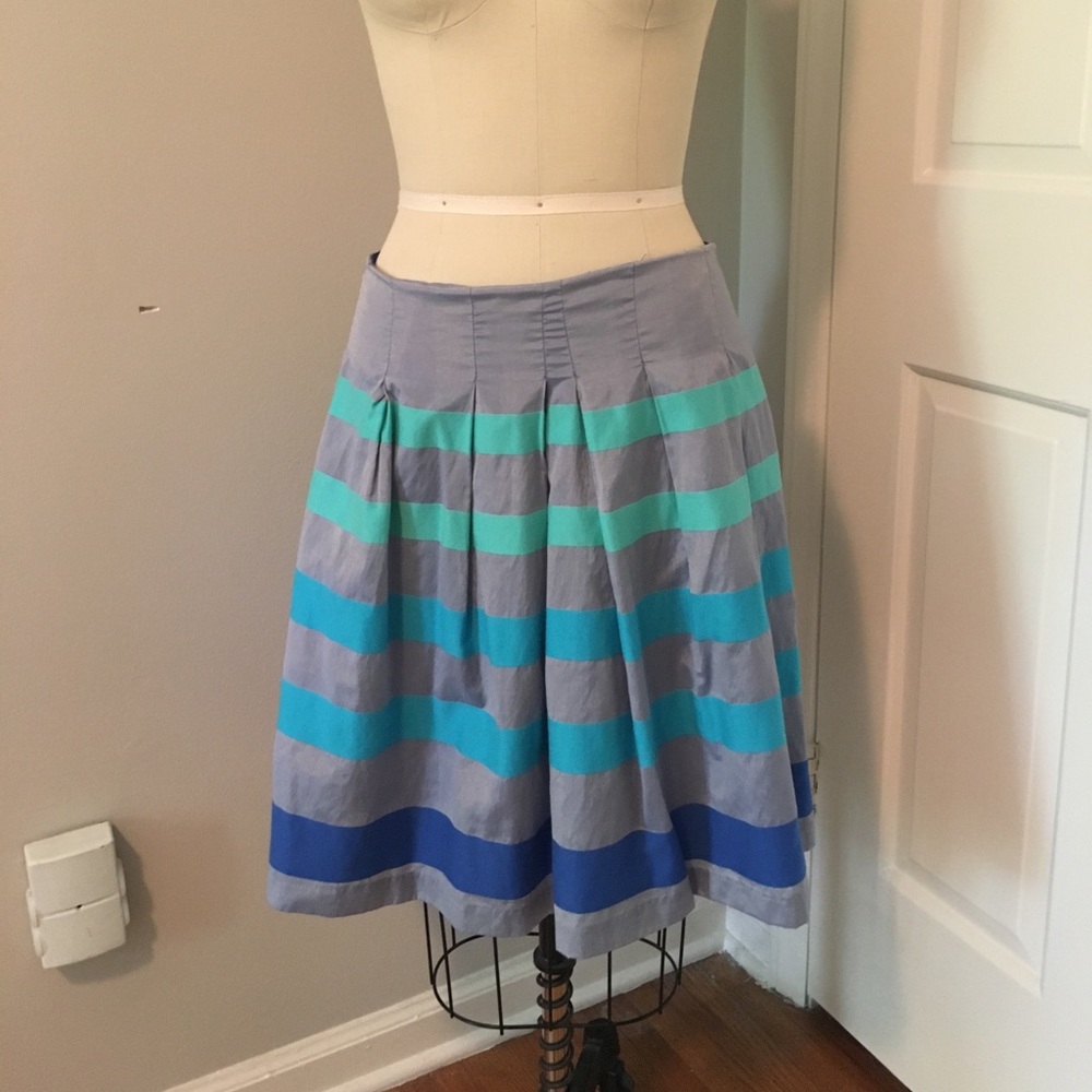 Anthropologie Eva Franco silk A-line skirt