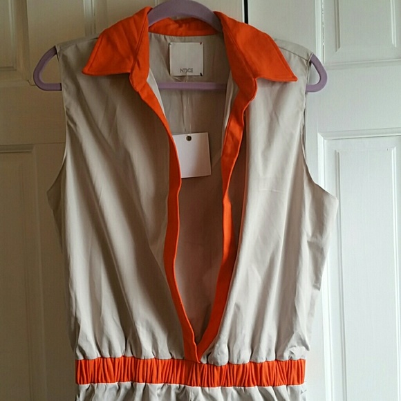 NWT Orange and Cream Romper - Picture 3 of 4