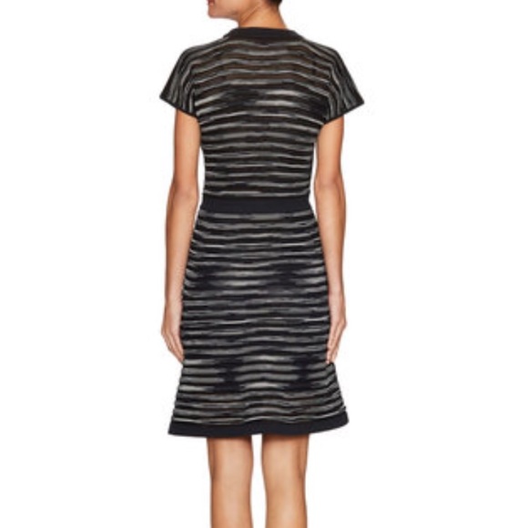 Intarsia illusion wrap dress - Picture 2 of 5