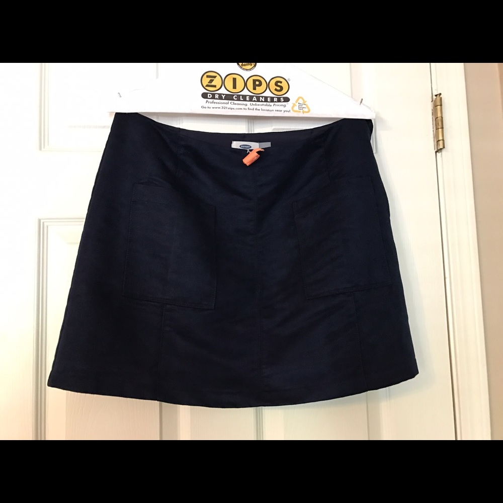 Old Navy Blue Mini Skirt--Faux Suede