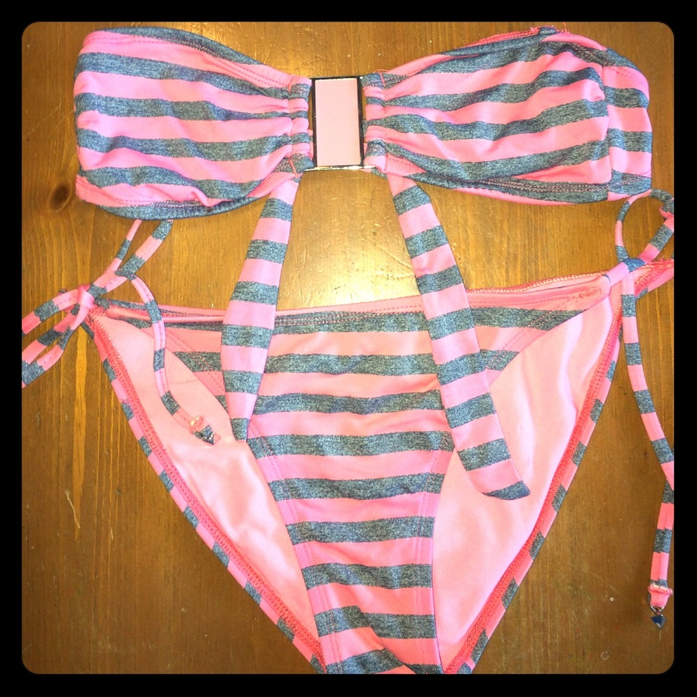 Stripped Bikini Set