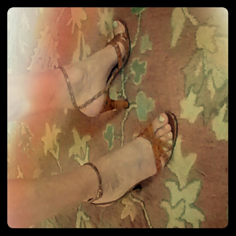 Chic high heeled shoes seventies