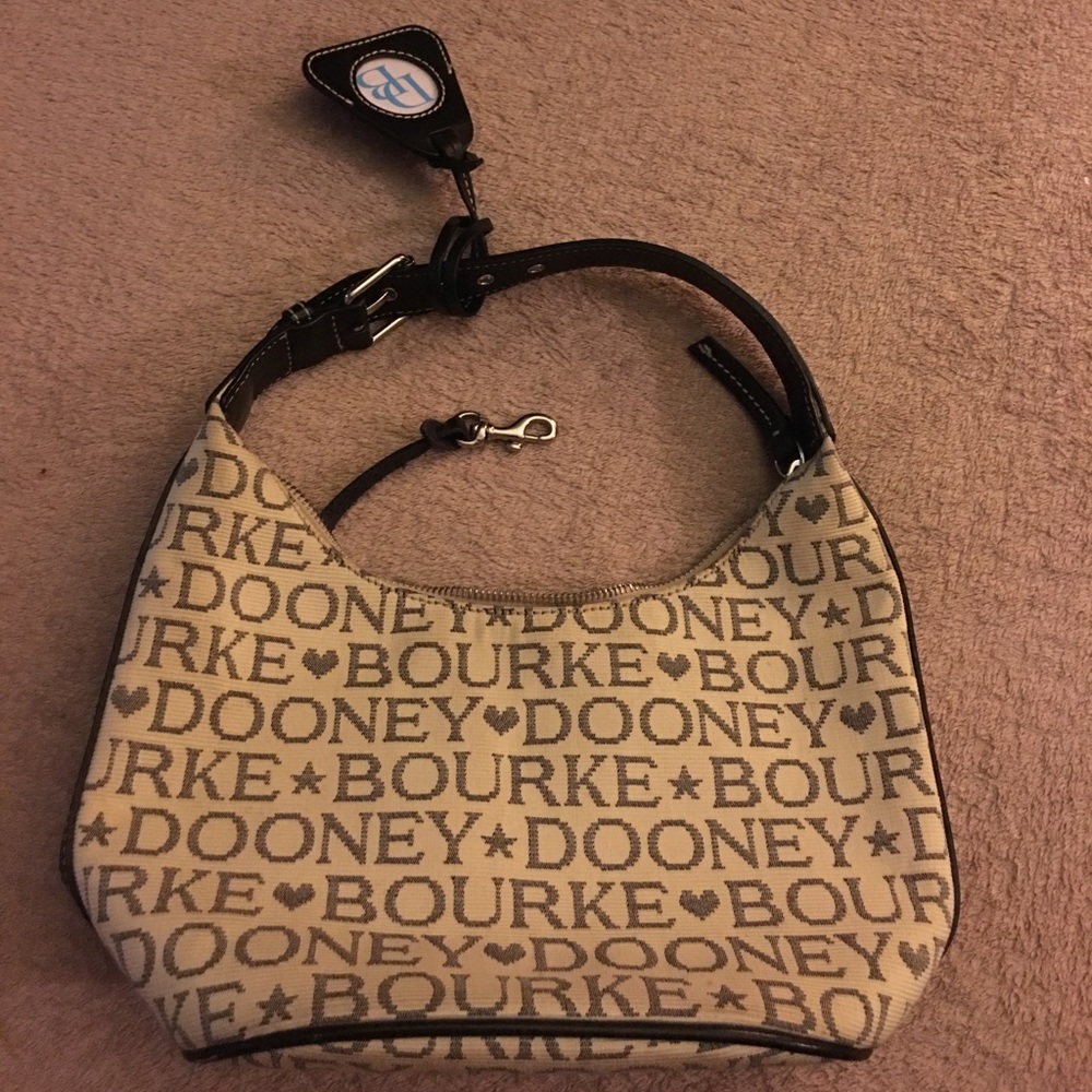 Dooney & Bourke monogram handbag -cream/grey/black