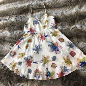 Fluer Watercolor Flower Print Dress