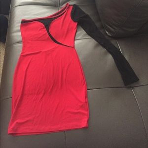 Red and Black Dress