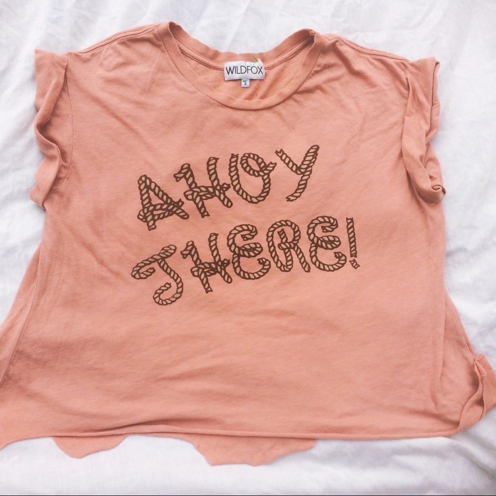 Wildfox Ahoy There Cuffed Tee - Picture 3 of 7