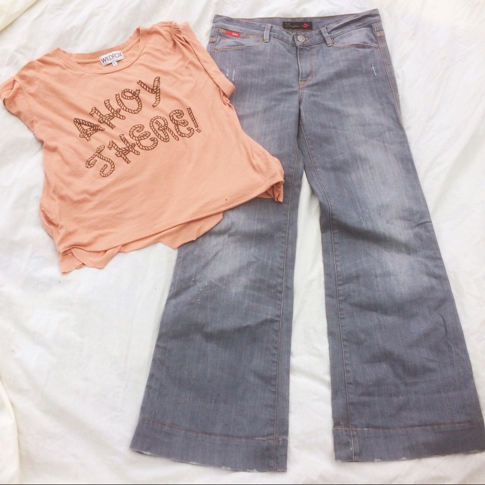 Wildfox Ahoy There Cuffed Tee - Picture 6 of 7