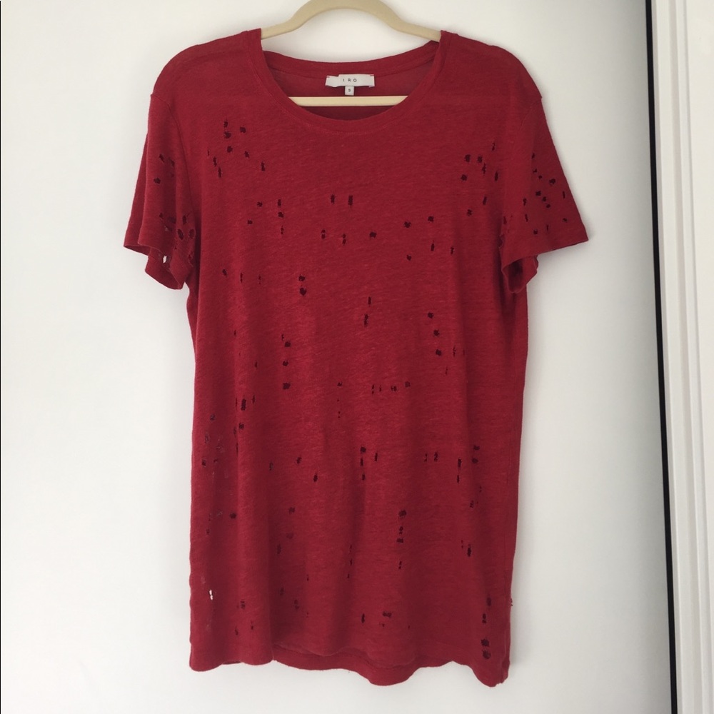 Iro red t shirt