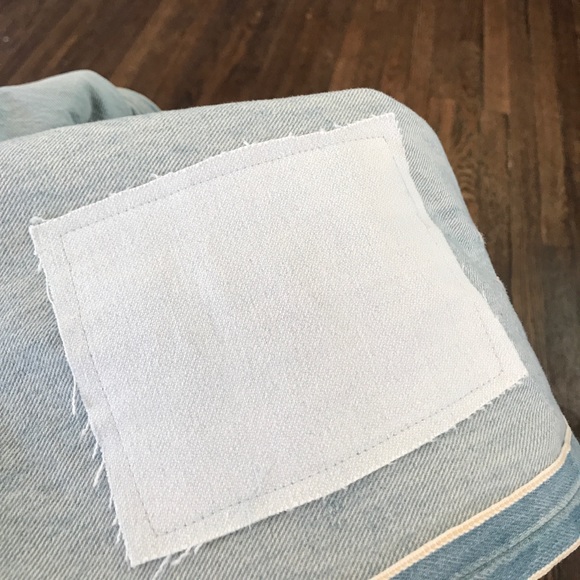 Light wash distressed selvedge denim - Picture 5 of 6