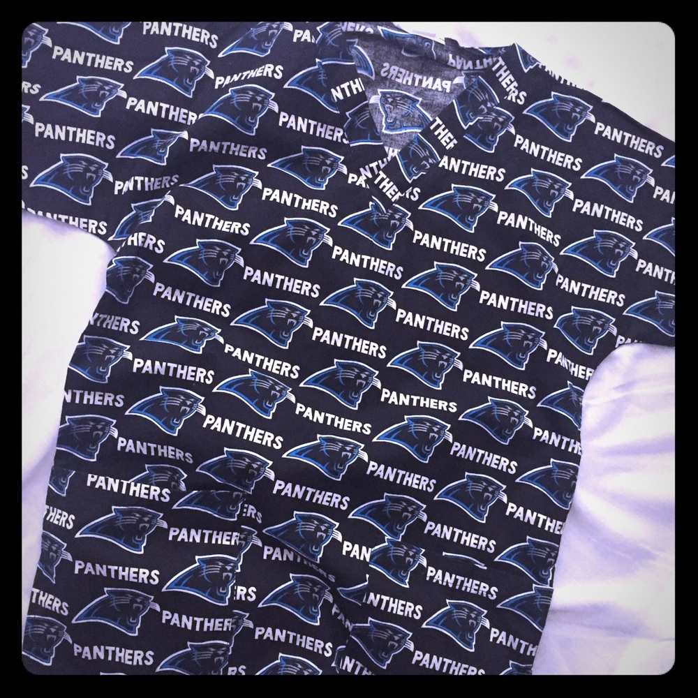 Carolina Panthers nurse scrub top