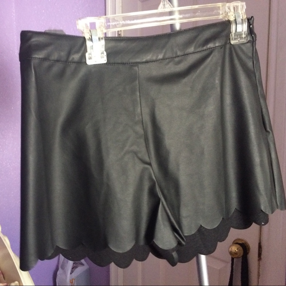 Faux Leather Shorts