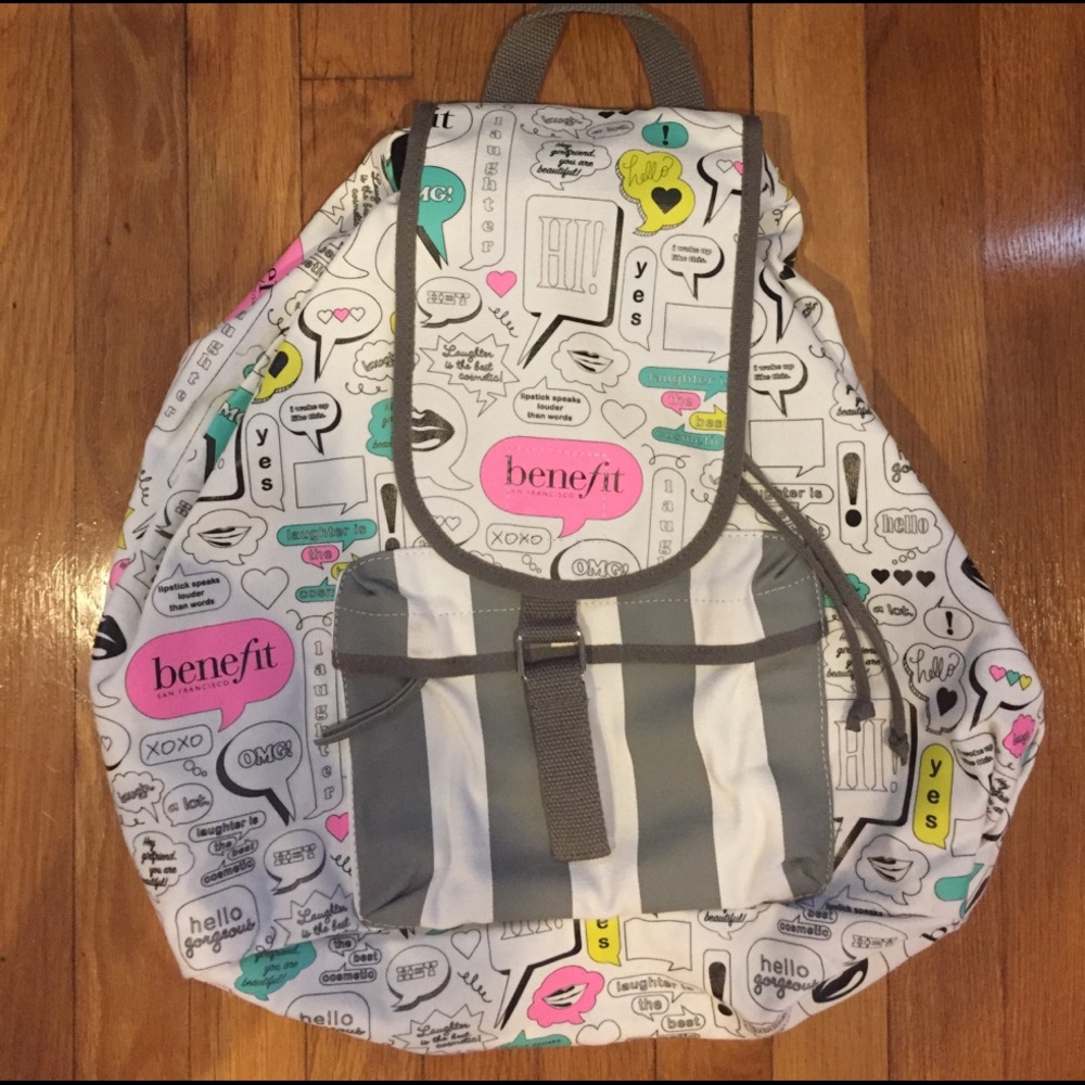 Cute Benefit Cosmetics backpack. New. Standard sz.