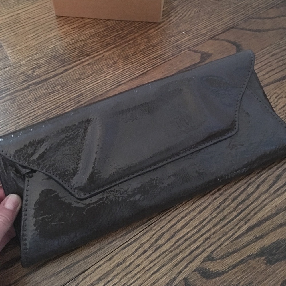 Patent leather clutch