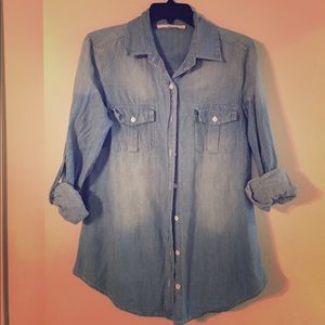 Medium Denim button down boutique shirt
