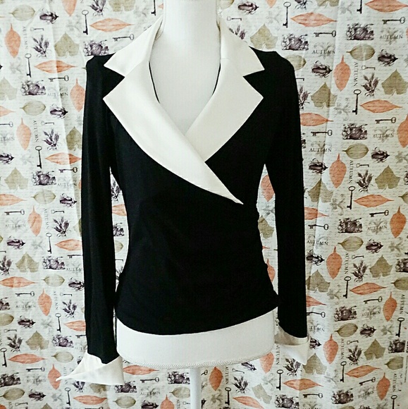 White House Black Market Tops - White House Black Market Collered Top