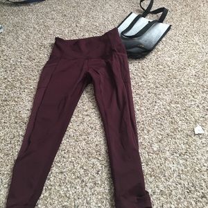 Maroon lululemon leggings
