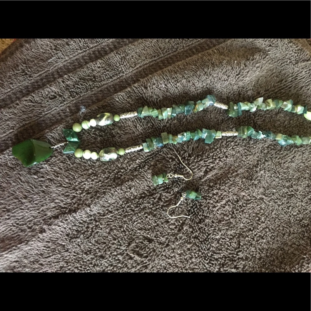 Necklace and earrings