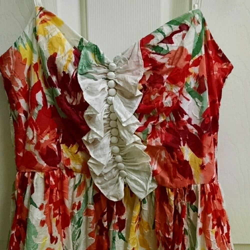 Colorful spring sundress w/pockets