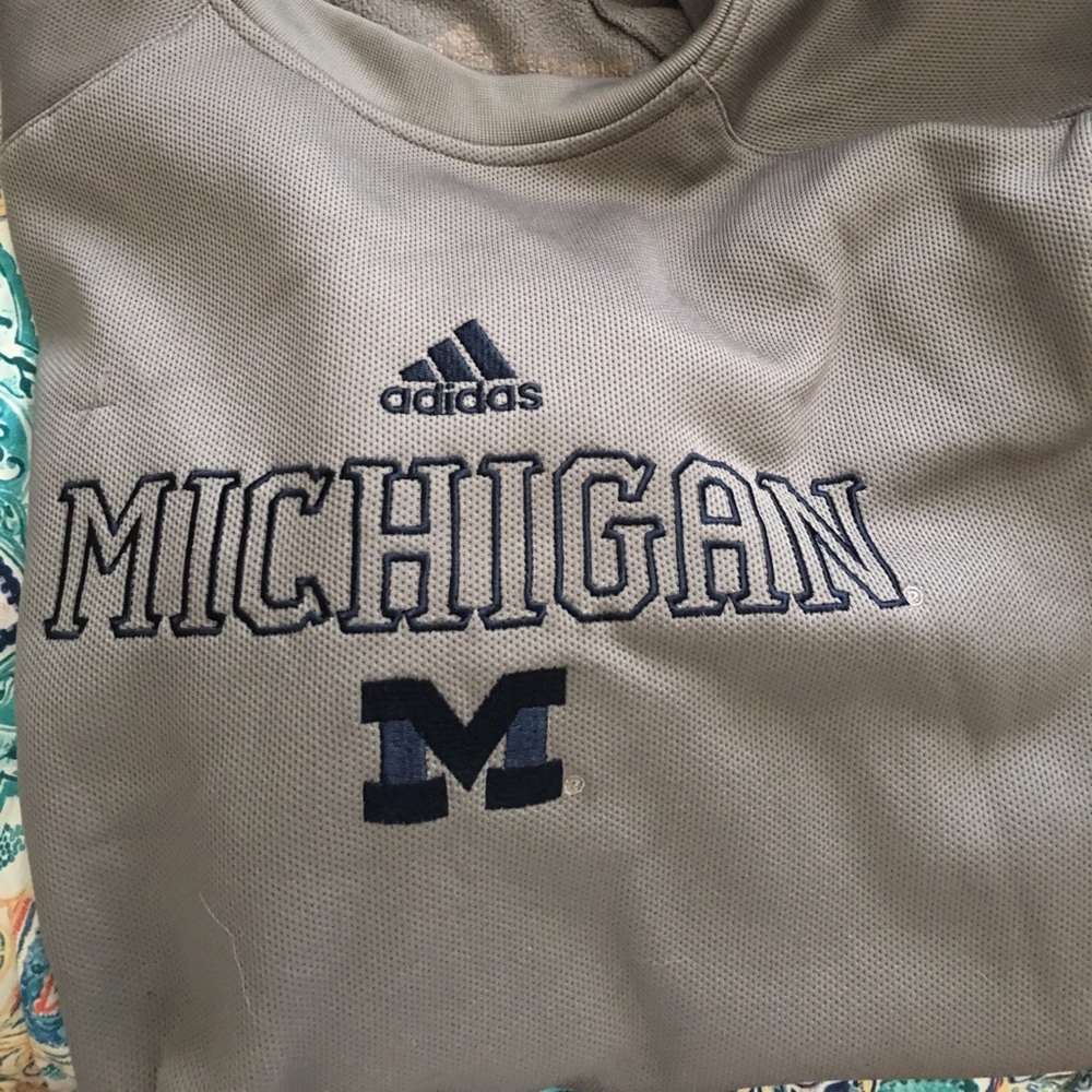 long sleeved adidas Michigan sweatshirt