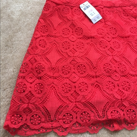 Hollister Coral Crochet Lace Skirt - Picture 2 of 2