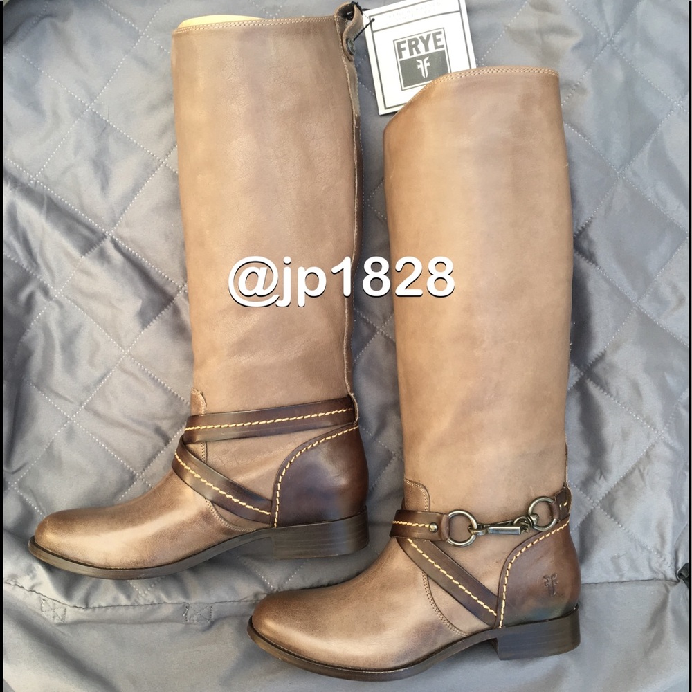 NIB Frye Molly Hook Boots - Gray - Picture 2 of 8